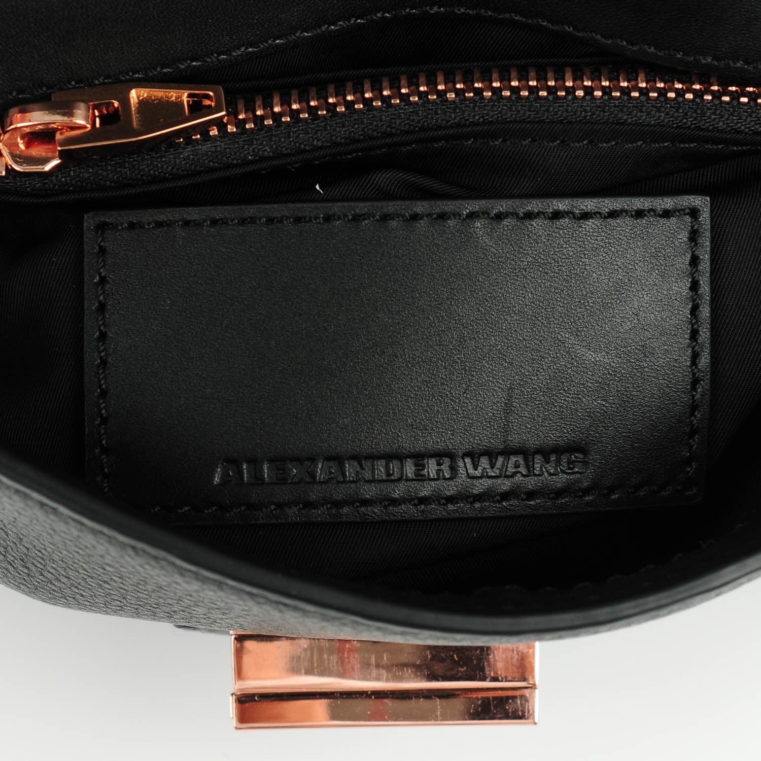Alexander Wang Calfskin Small Marion Soft Black Rose Gold Hardware 6 of 7