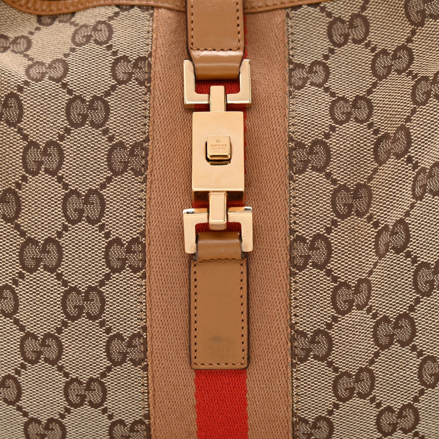 Monogram Web Jackie O Hobo Tan