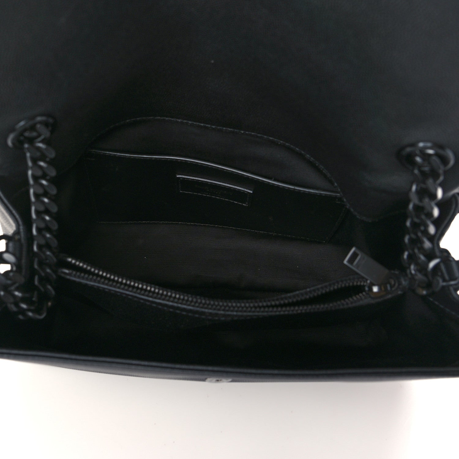 Saint Laurent Grain De Poudre Medium West Hollywood Monogram Fold-Over Black 5 of 6