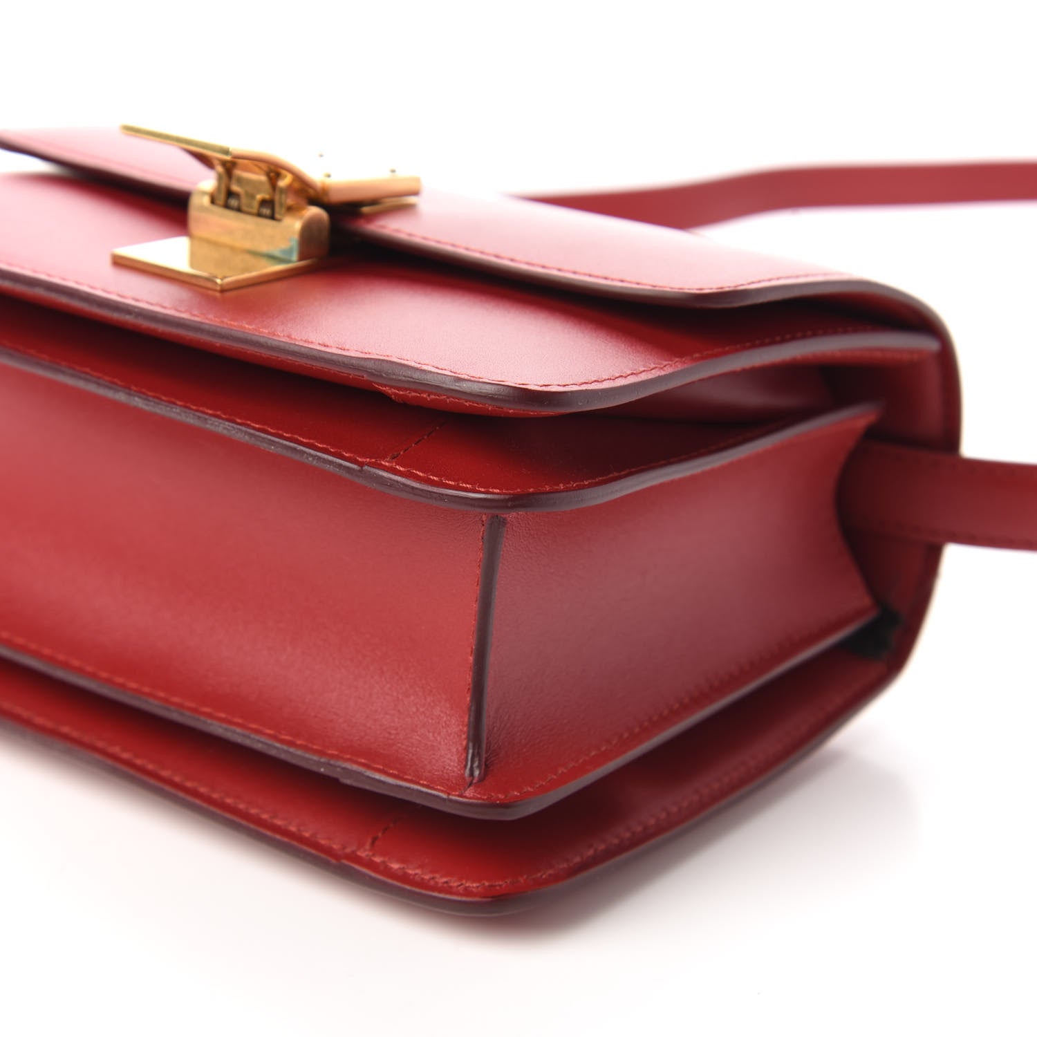 Celine Box Calfskin Small Classic Box Flap Bag Red 7 of 10