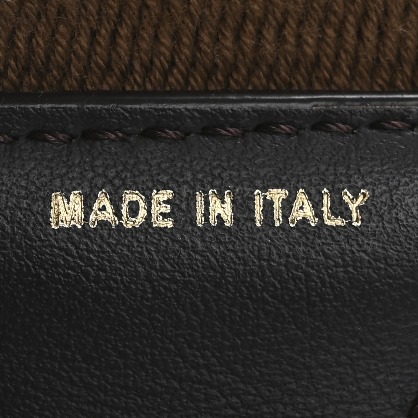 Ribbon Vitello Century FF 1974 Flat Studded Strap You Fango Marrone Ebano
