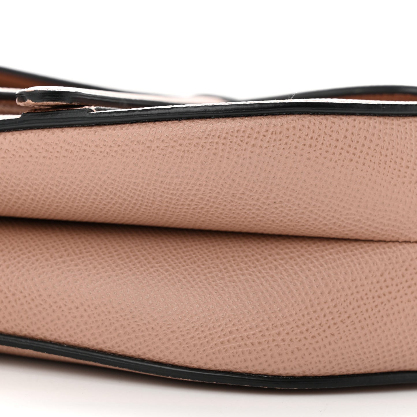 Grained Calfskin Saddle Bag Pink