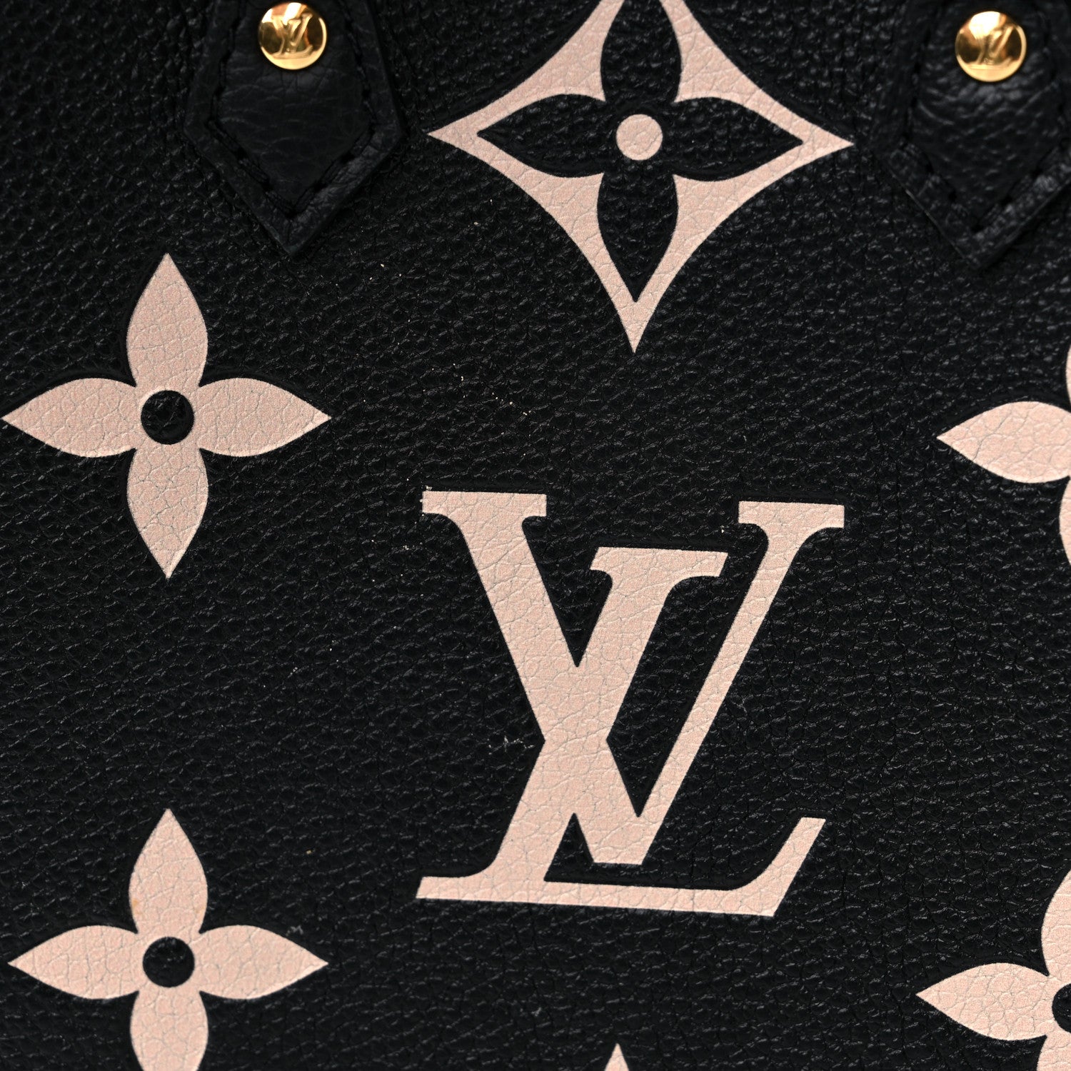 Louis Vuitton Empreinte Monogram Giant Petit Sac Plat Black Beige 9 of 10