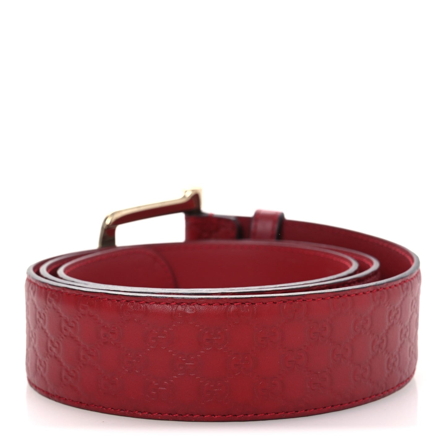 Soft Microguccissima Margaux Calfskin 100 40 Belt Rosso