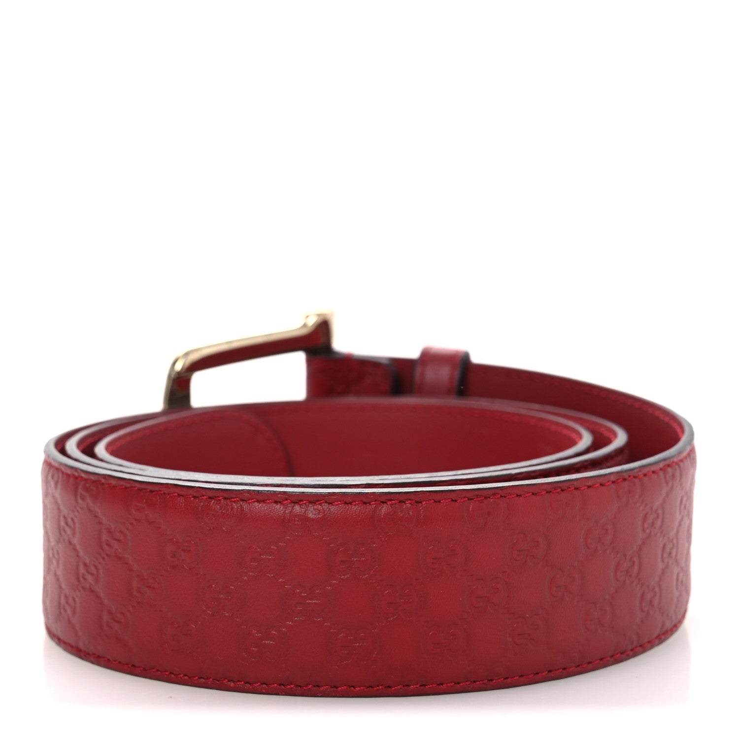 Gucci Soft Microguccissima Margaux Calfskin 100 40 Belt Rosso 2 of 6