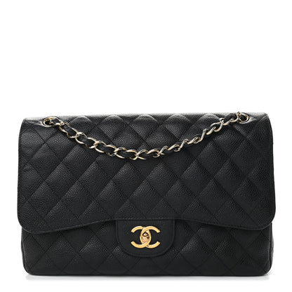 Chanel Caviar Quilted Jumbo Double Flap Black 1 of 8
