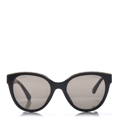Chanel Acetate CC Butterfly Sunglasses 5414 Black Beige 3 of 8