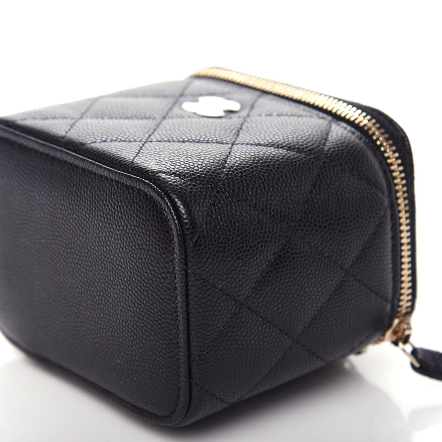 Chanel Caviar Quilted Mini Vanity Case With Chain Black 9 of 10