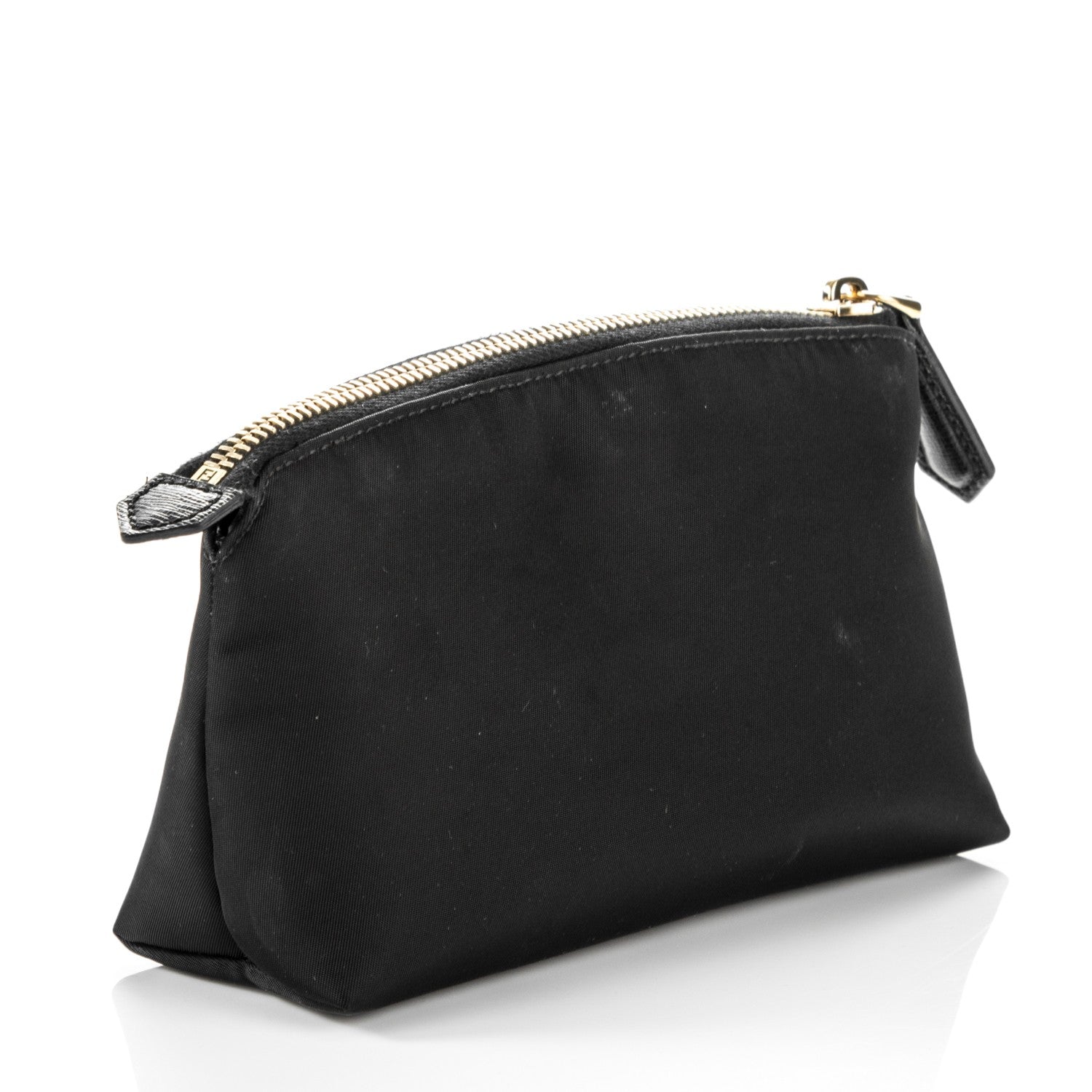 Fendi Nylon Vitello Elite Crystal Eye Monster Large Cosmetic Pouch Black Cedro 3 of 7