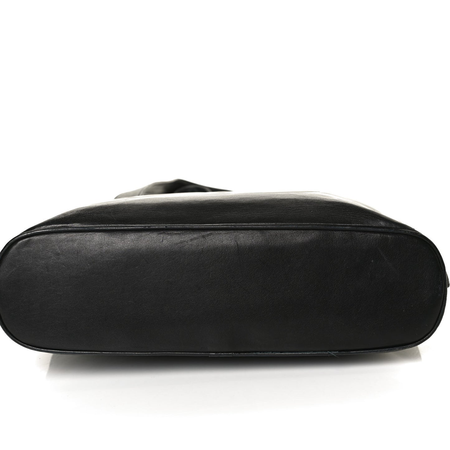 Lambskin CC Stitched Tote Black
