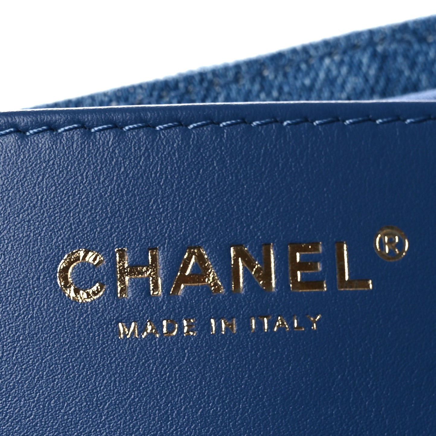 Washed Denim Quilted Small Chanel 25 Handbag Blue