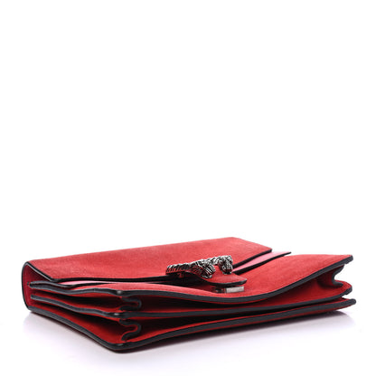 Gucci Suede Vitello Velvet Medium Dionysus Shoulder Bag Vulcanic Red 3 of 5