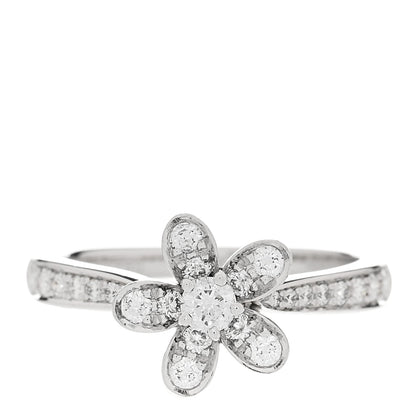 Van Cleef & Arpels 18K White Gold Diamond Socrate Ring 52 6 1 of 8