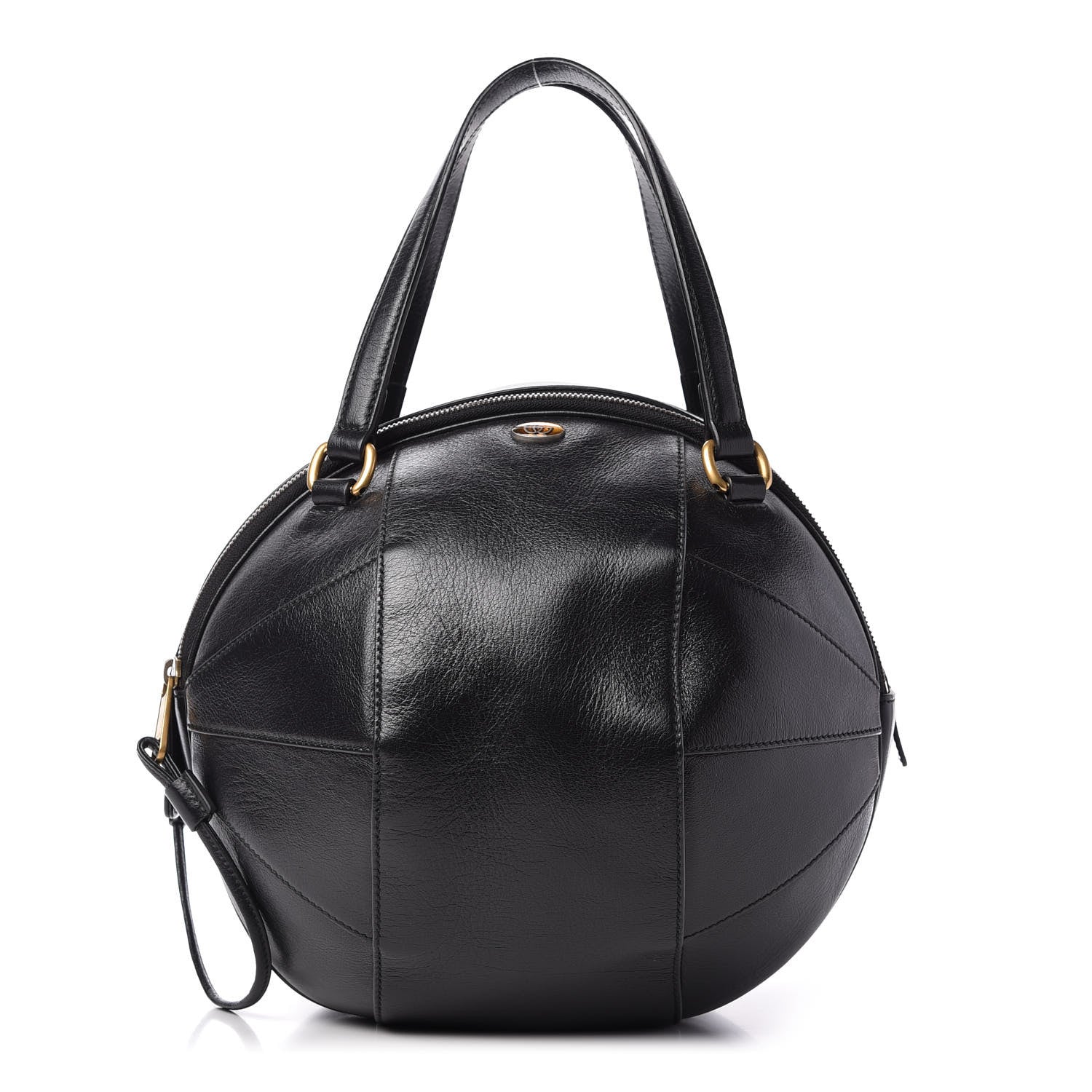 Gucci Piuma Lux Energy Large Tifosa Basketball Shaped Shoulder Bag Black 1 of 12