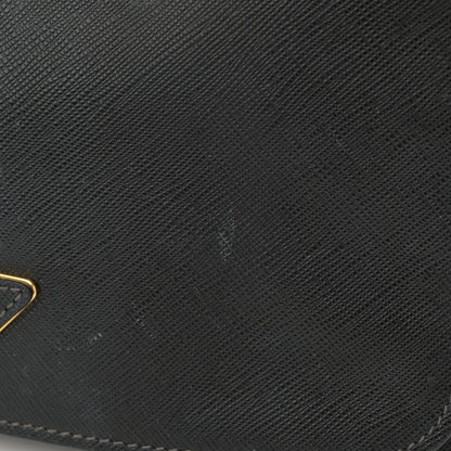 Prada Saffiano Flap Shoulder Bag Black 13 of 17