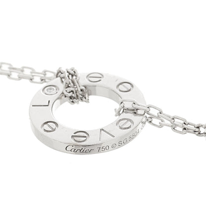 Cartier 18K White Gold Diamond LOVE Bracelet 3 of 4