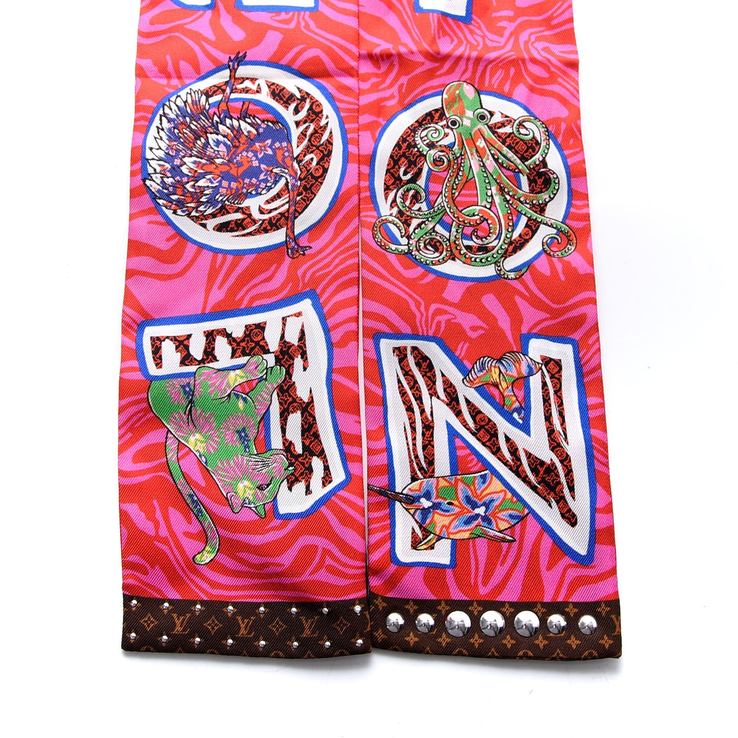 Louis Vuitton Silk Monogram ABC Bandeau Rose Pop 2 of 3