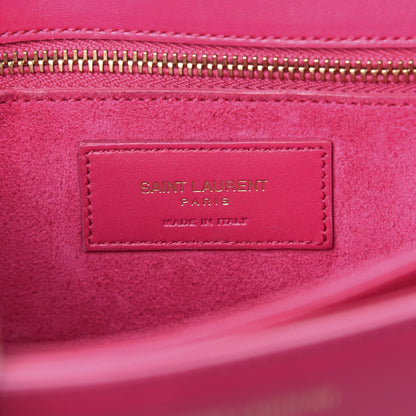 Saint Laurent Smooth Calfskin Medium Classic Monogram Universite Bag Fuchsia 6 of 10