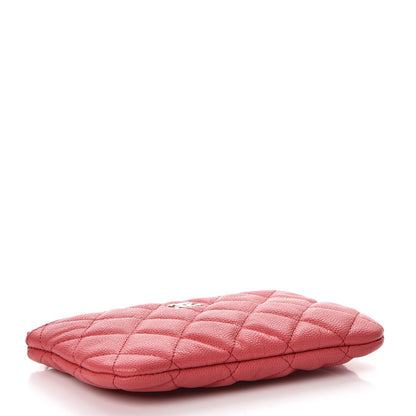Chanel Caviar Quilted Small Cosmetic Case Dark Pink 4 of 7