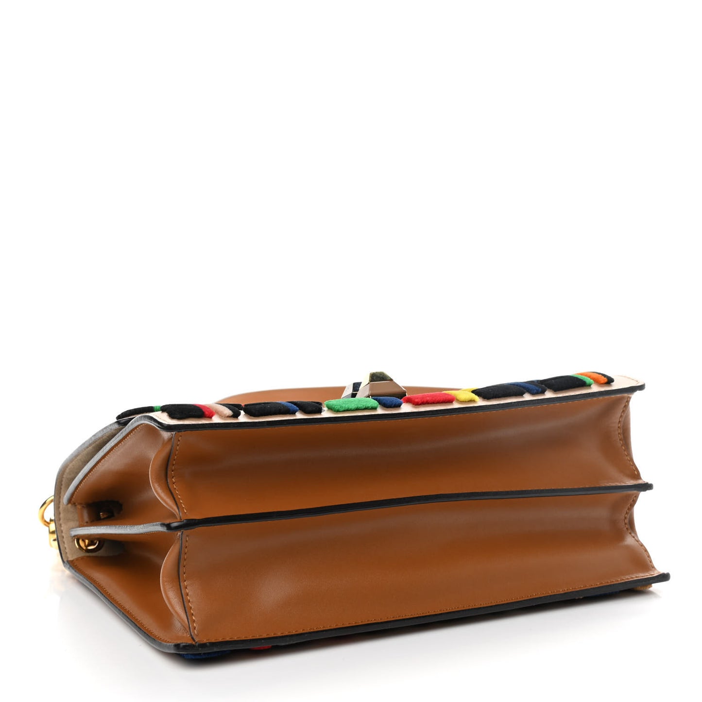 Vitello Liberty Velvet FF Multicolor Kan I Shoulder Bag Multicolor Cuoio