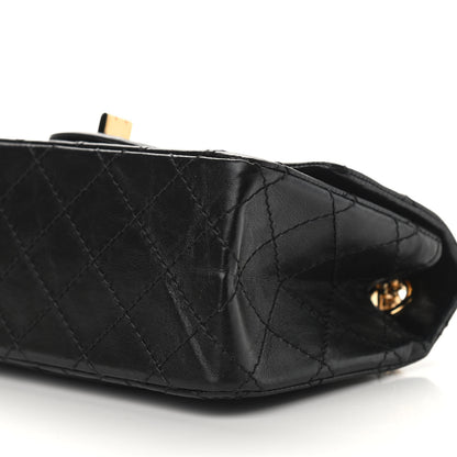 Chanel Aged Calfskin Quilted 2.55 Reissue Mini Flap Black 9 of 10