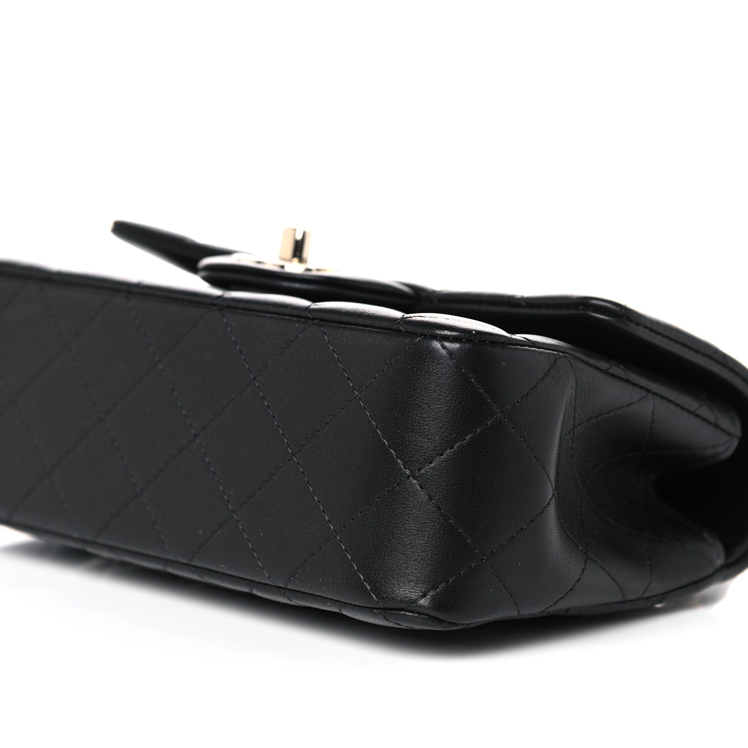 Chanel Lambskin Quilted Mini Top Handle Rectangular Flap Black 6 of 10