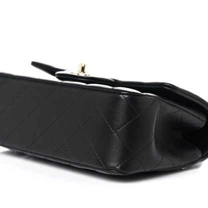 Chanel Lambskin Quilted Mini Top Handle Rectangular Flap Black 6 of 10