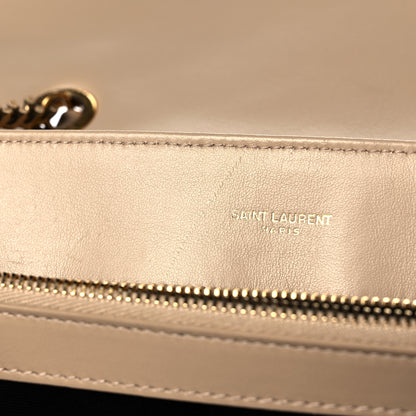 Saint Laurent Calfskin Y Quilted Monogram Medium Loulou Chain Satchel Dark Beige 11 of 11