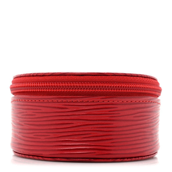 Louis Vuitton Epi Ecrin Bijoux 8cm Jewelry Box Case Castillan Red 1 of 8