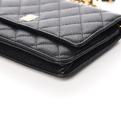 Chanel Caviar Quilted Wallet On Chain WOC Black 10 of 12