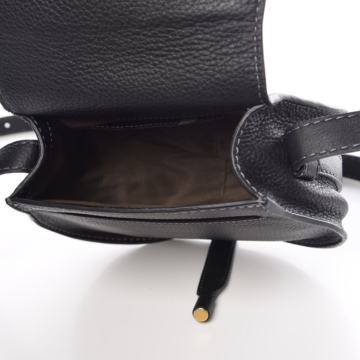 Chloe Calfskin Mini Marcie Round Crossbody Bag Black 5 of 9