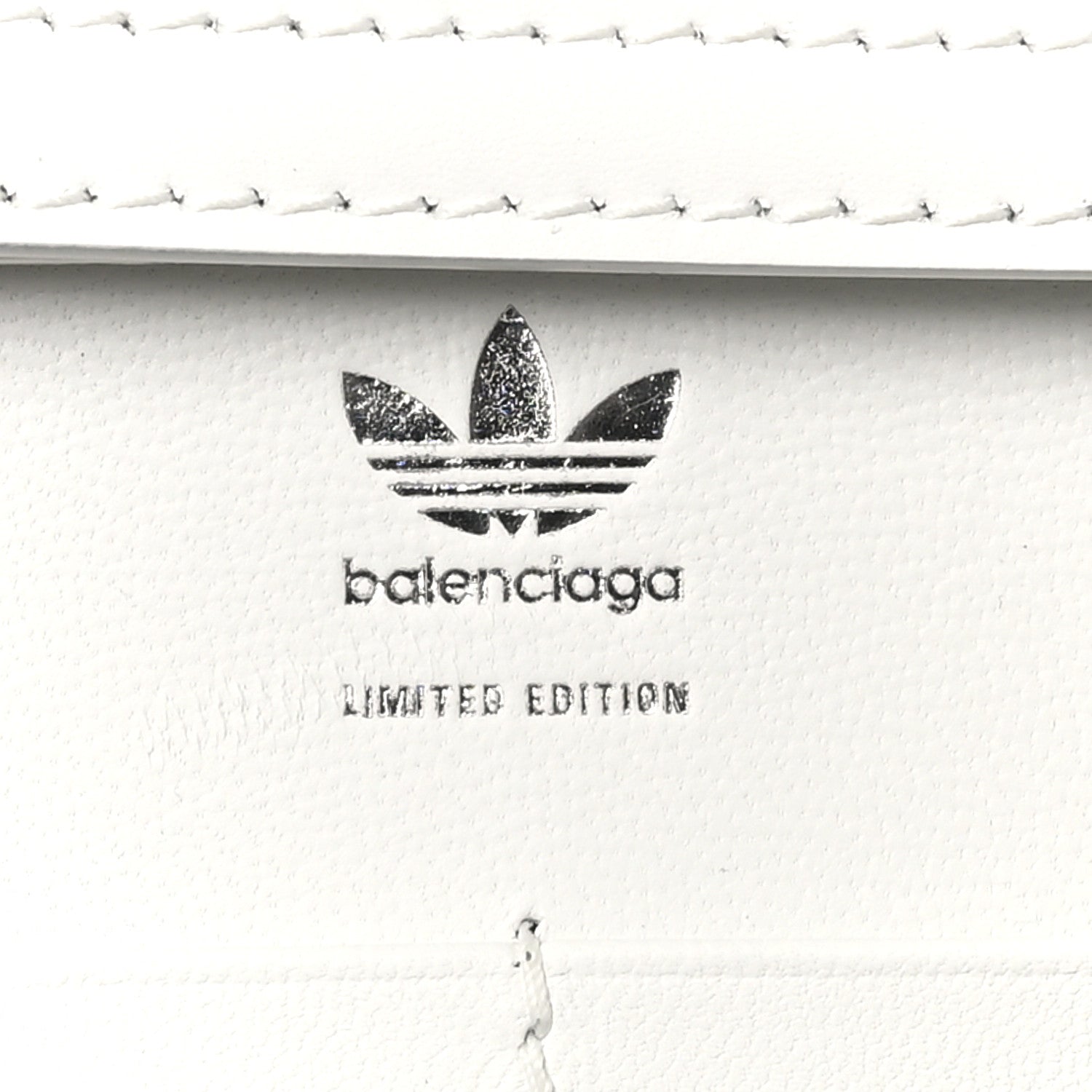 Balenciaga X ADIDAS Box Calfskin Hourglass Chain Bag White 6 of 9