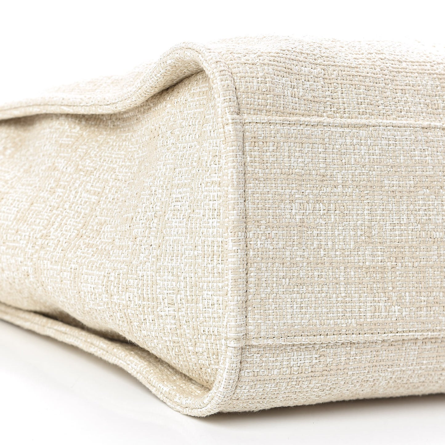Woven Straw Raffia Large Deauville Tote Light Beige