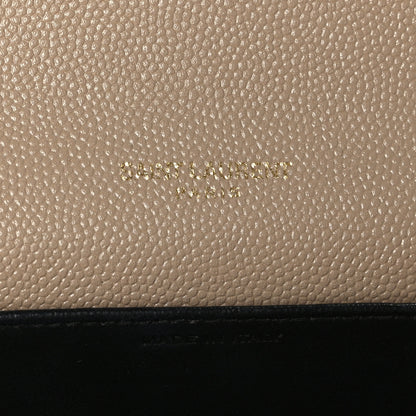 Saint Laurent Grain De Poudre Monogram Uptown Chain Wallet Dark Beige 7 of 9