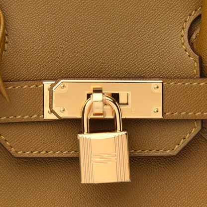 Hermes Madame Calfskin Birkin Sellier 30 Bronze Dore 8 of 11