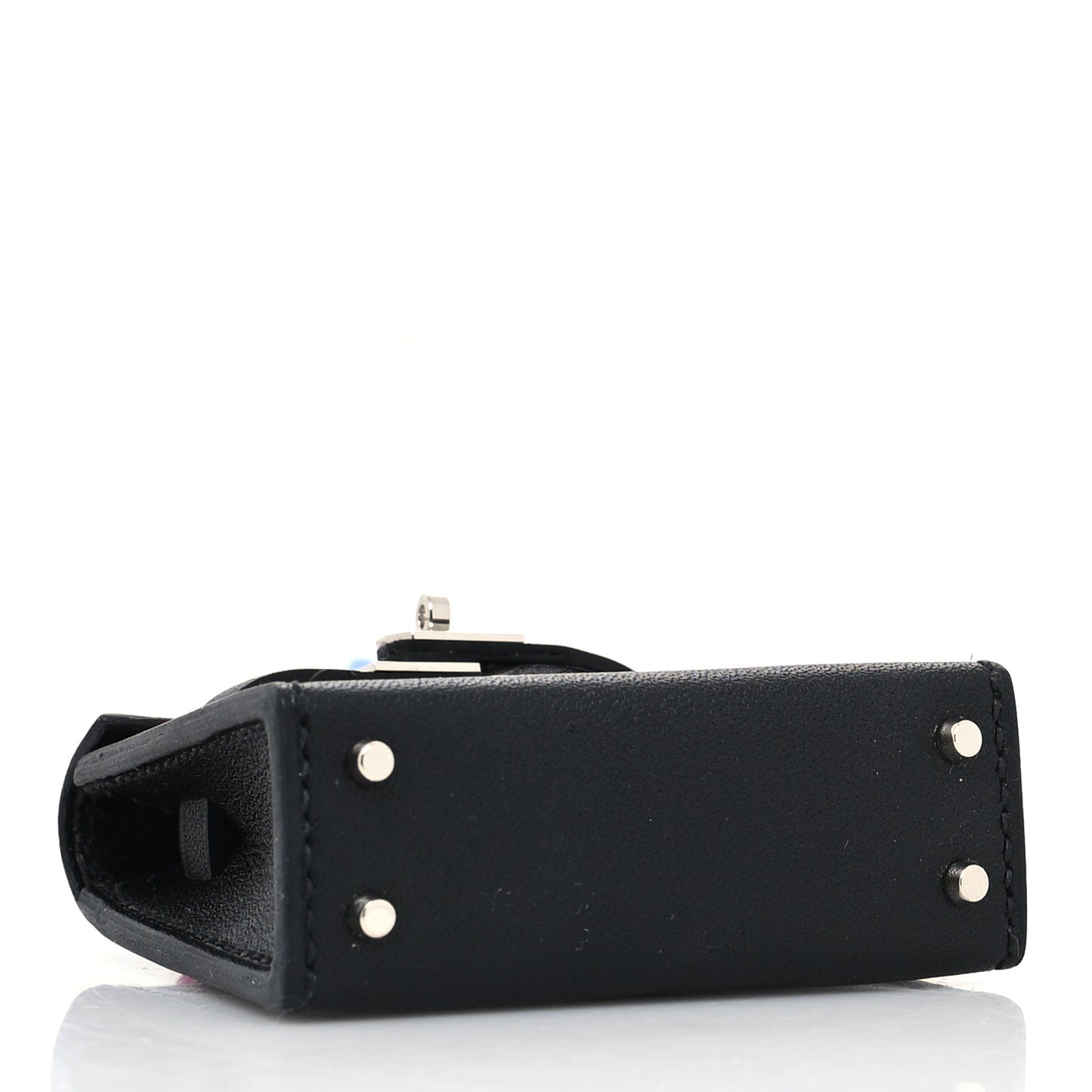 Tadelakt Mini Kelly Twilly Bag Charm Black