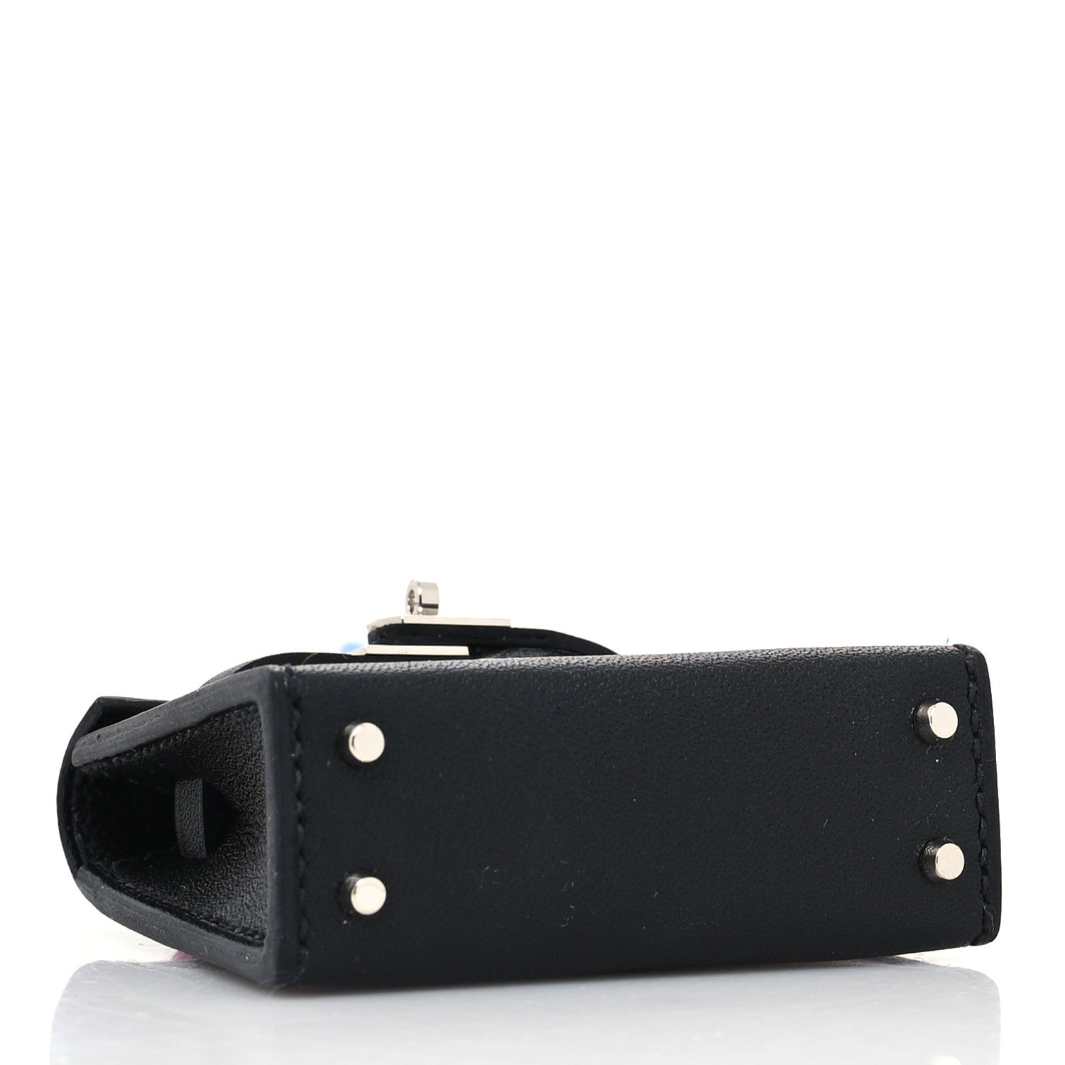 Hermes Tadelakt Mini Kelly Twilly Bag Charm Black 3 of 5