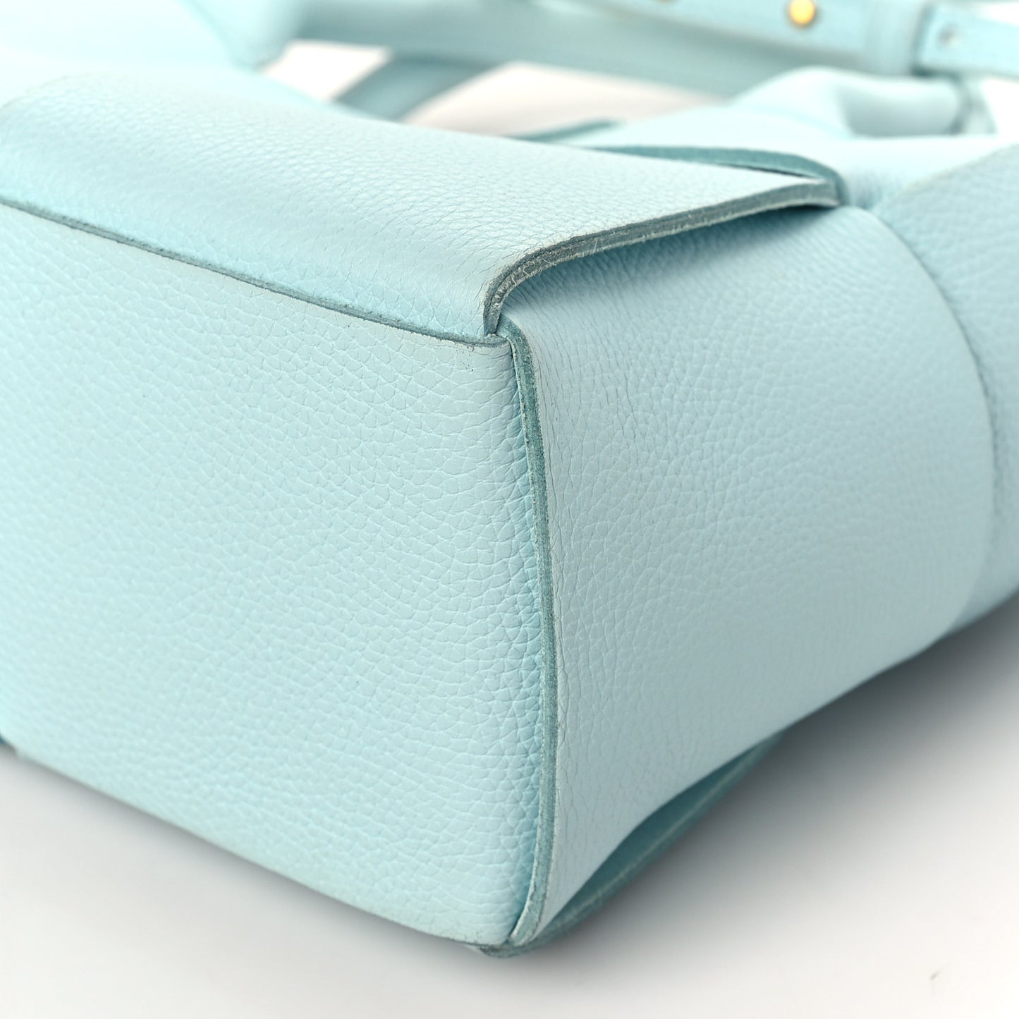 Grained Calfskin Maxi Intrecciato Mini Arco Tote Pale Blue