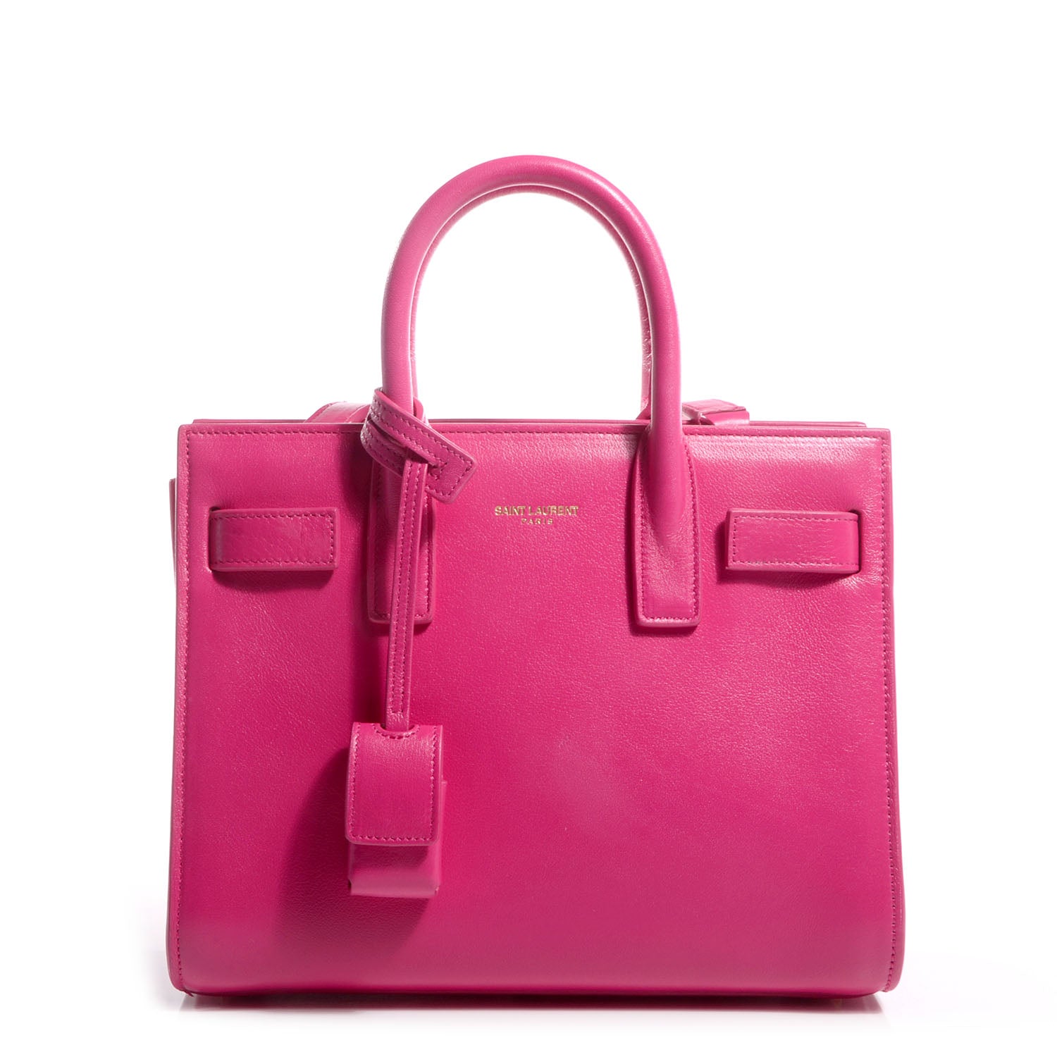 Saint Laurent Calfskin Nano Sac De Jour Lipstick Fuchsia 1 of 7