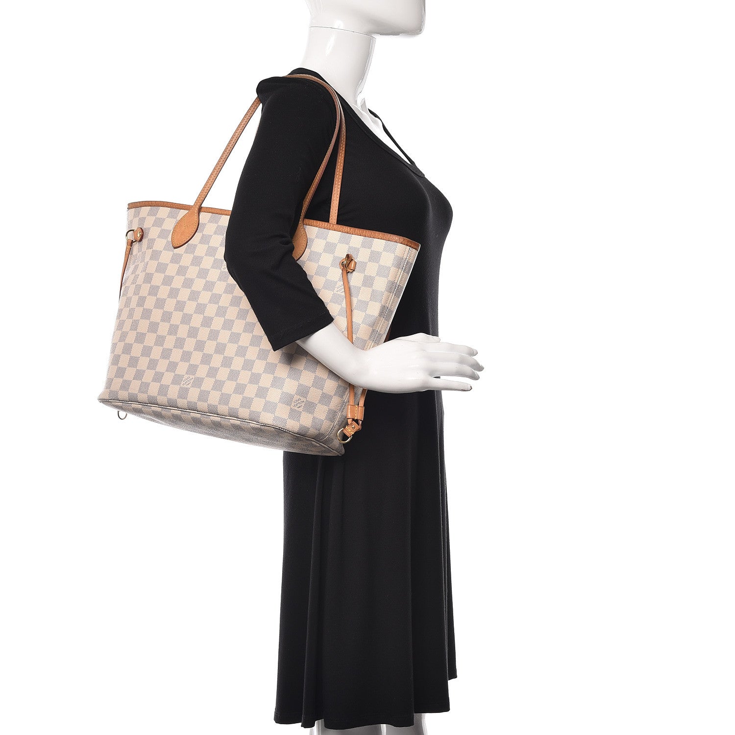 Louis Vuitton Damier Azur Neo Neverfull MM Rose Ballerine 2 of 31