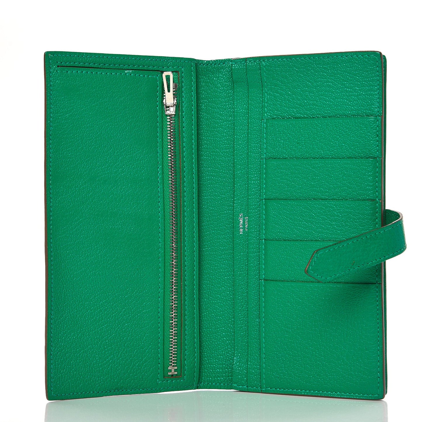 Chevre Mysore Bearn Gusset Wallet Menthe