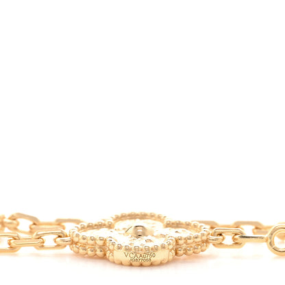 Van Cleef & Arpels 18K Yellow Gold 10 Motifs Vintage Alhambra Necklace 5 of 6