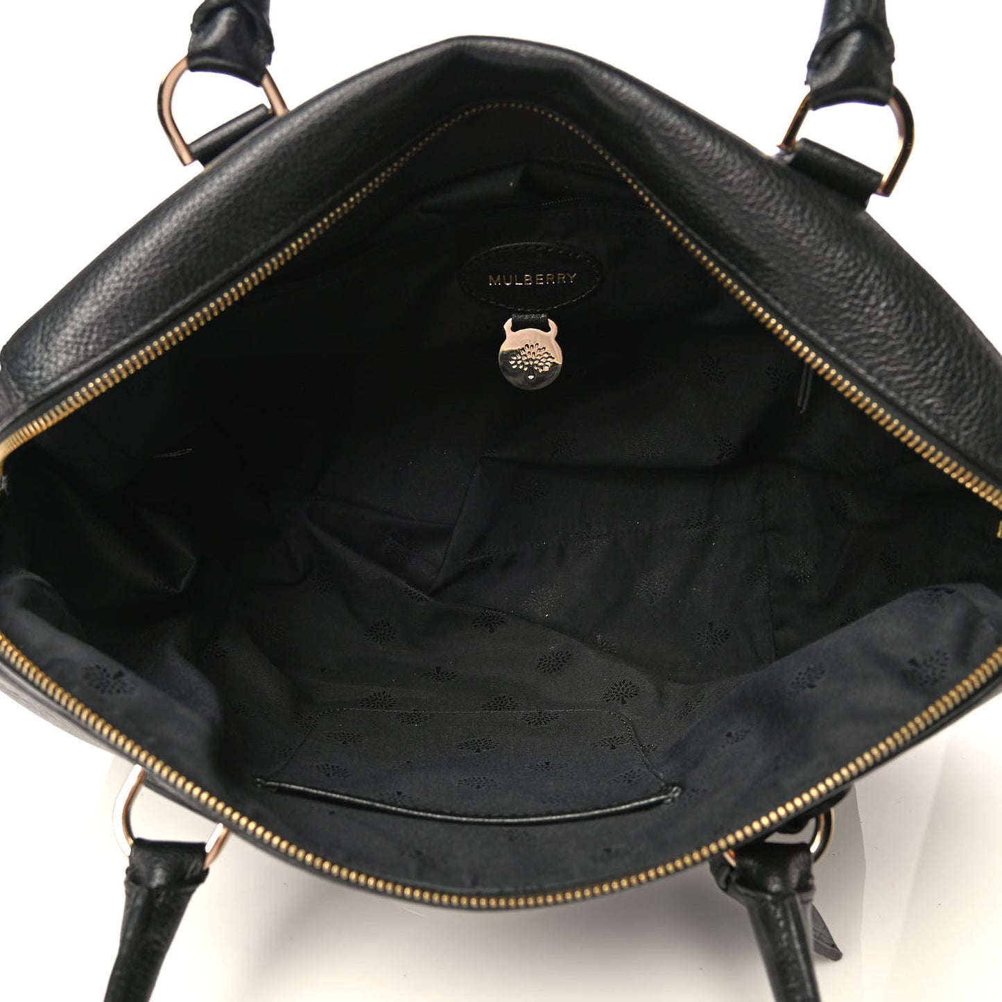 Grainy Leather Medium Del Rey Satchel Black