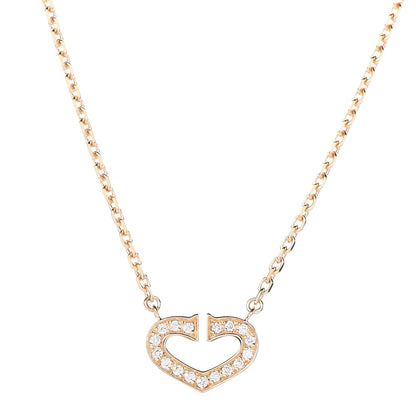 Cartier 18K Yellow Gold Diamond Hearts And Symbols Pendant Necklace 4 of 6