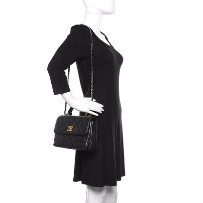 Chanel Lambskin Quilted Small Trendy CC Dual Handle Flap Bag Black 2 of 13