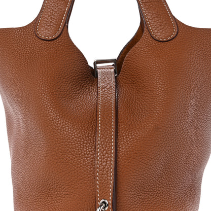 Hermes Taurillon Clemence Picotin Lock 18 PM Gold 8 of 10