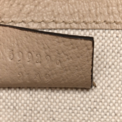 Gucci GG Supreme Monogram Textured Dollar Calfskin Mini Horsebit 1955 Shoulder Bag Beige Mystic White Oatmeal 7 of 11