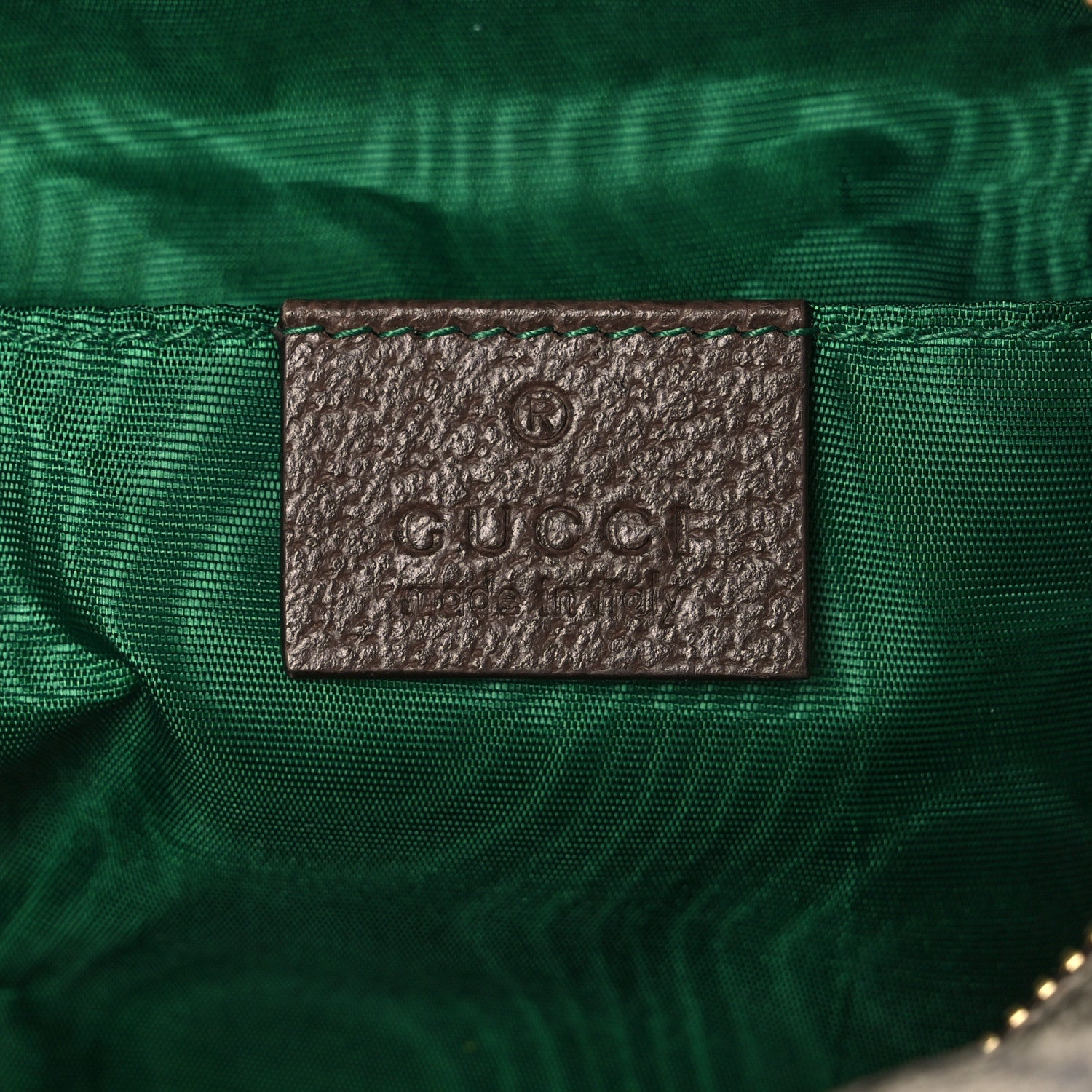 Gucci Soft GG Supreme Monogram Calfskin Medium Ophidia Cosmetic Case Beige Ebony New Acero 6 of 11