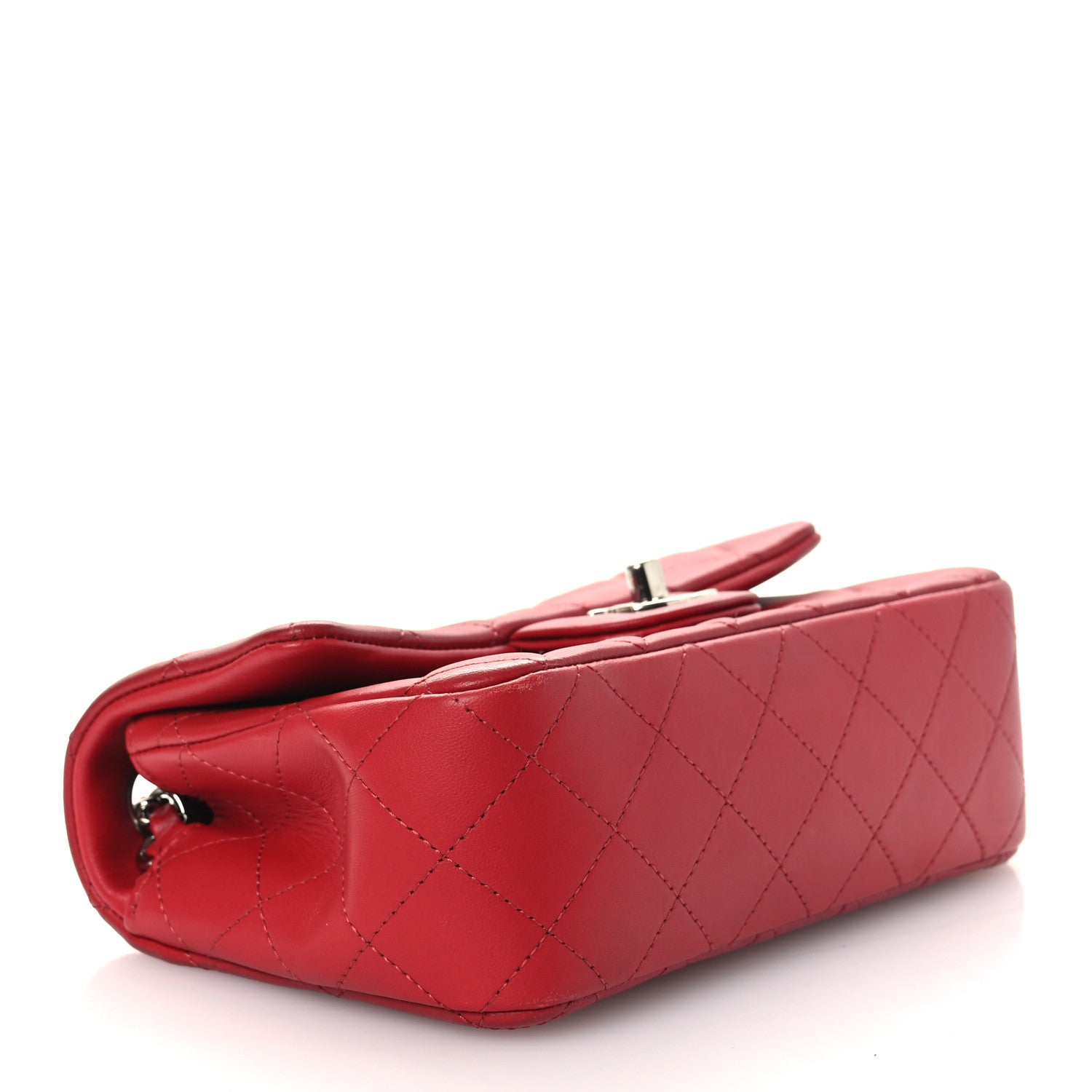 Chanel Lambskin Quilted Mini Rectangular Flap Red 4 of 13