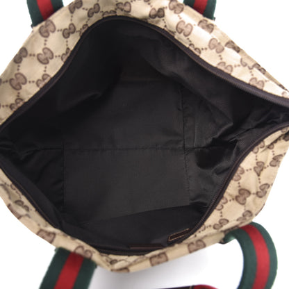 Gucci GG Monogram Small Web Handle Bucket Tote Dark Brown 5 of 11